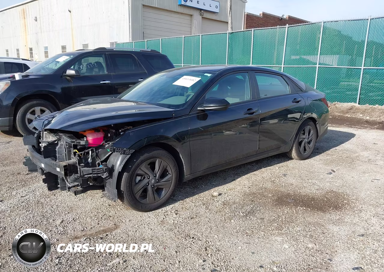 2021 Hyundai Elantra Hybrid Blue VIN:KMHLM4AJ4MU007690 - 2