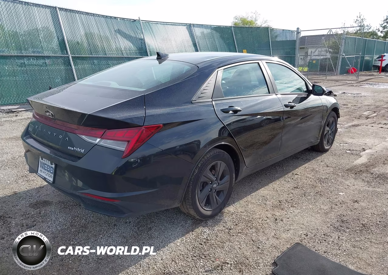 2021 Hyundai Elantra Hybrid Blue VIN:KMHLM4AJ4MU007690 - 4