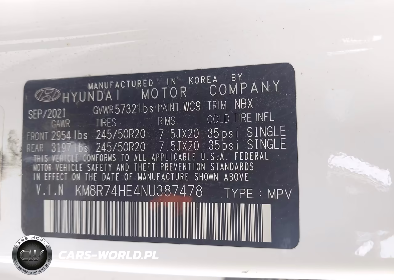 2022 Hyundai Palisade Calligraphy VIN:KM8R74HE4NU387478 - 9