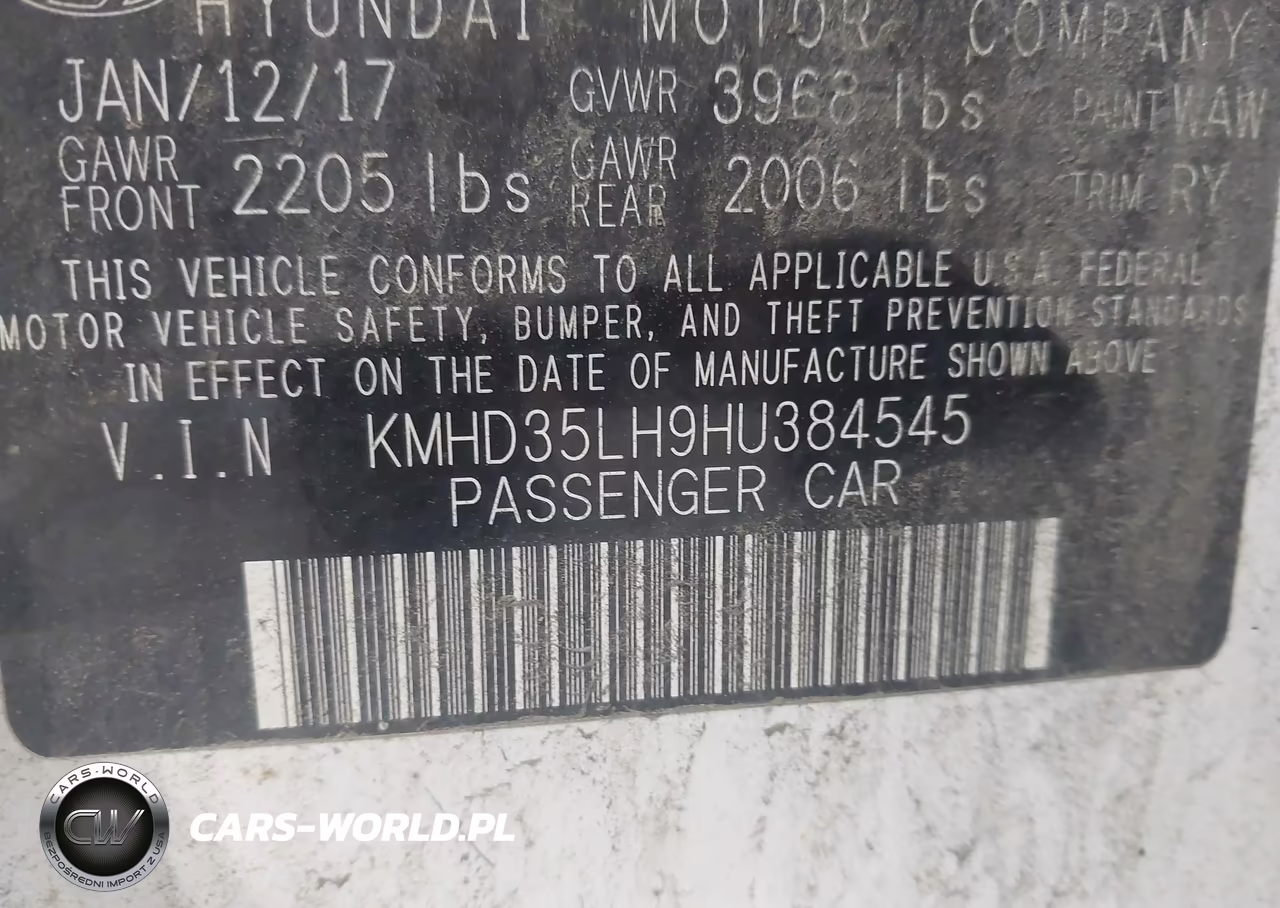 2017 Hyundai Elantra Gt VIN:KMHD35LH9HU384545 - 9