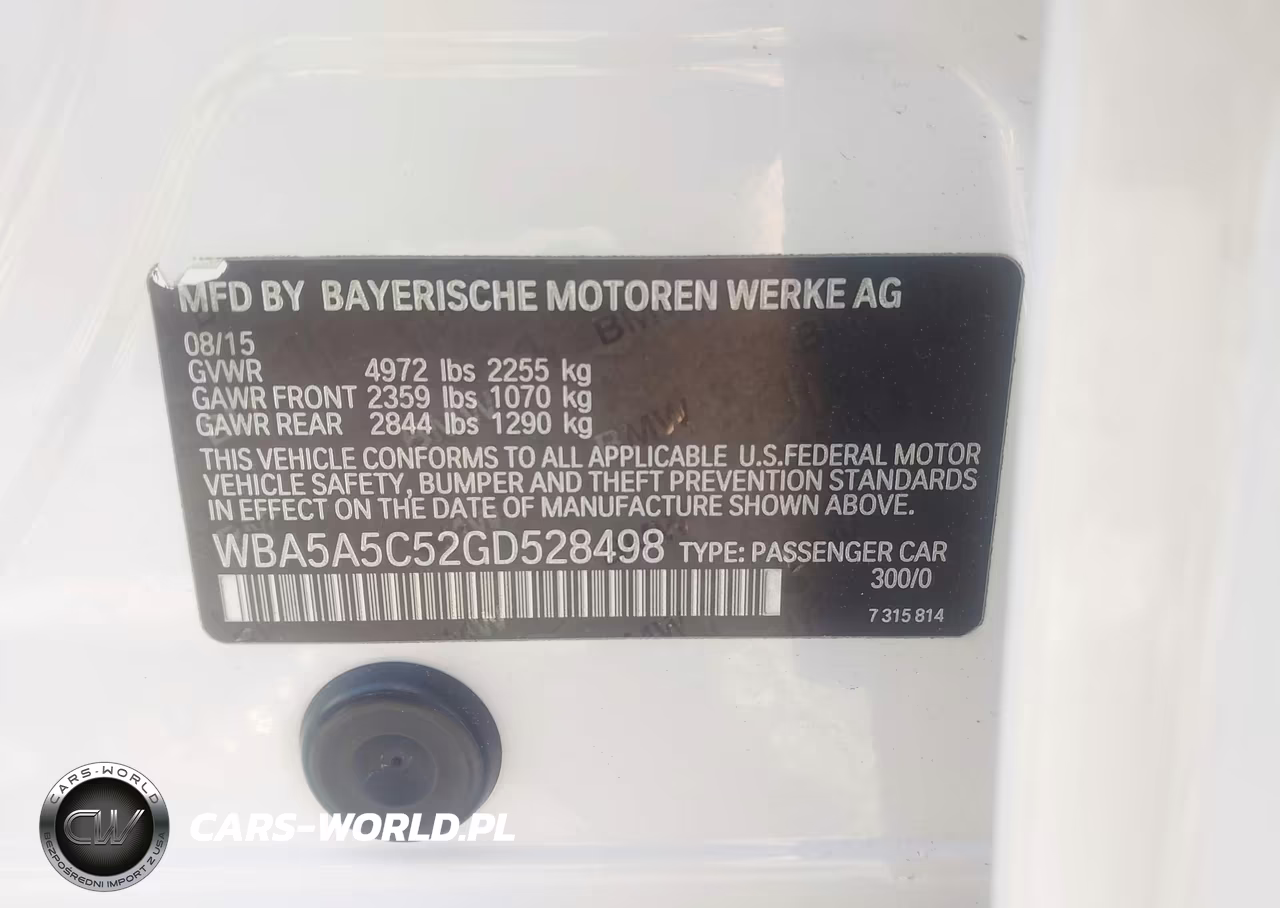 2016 BMW 528I VIN:WBA5A5C52GD528498 - 9