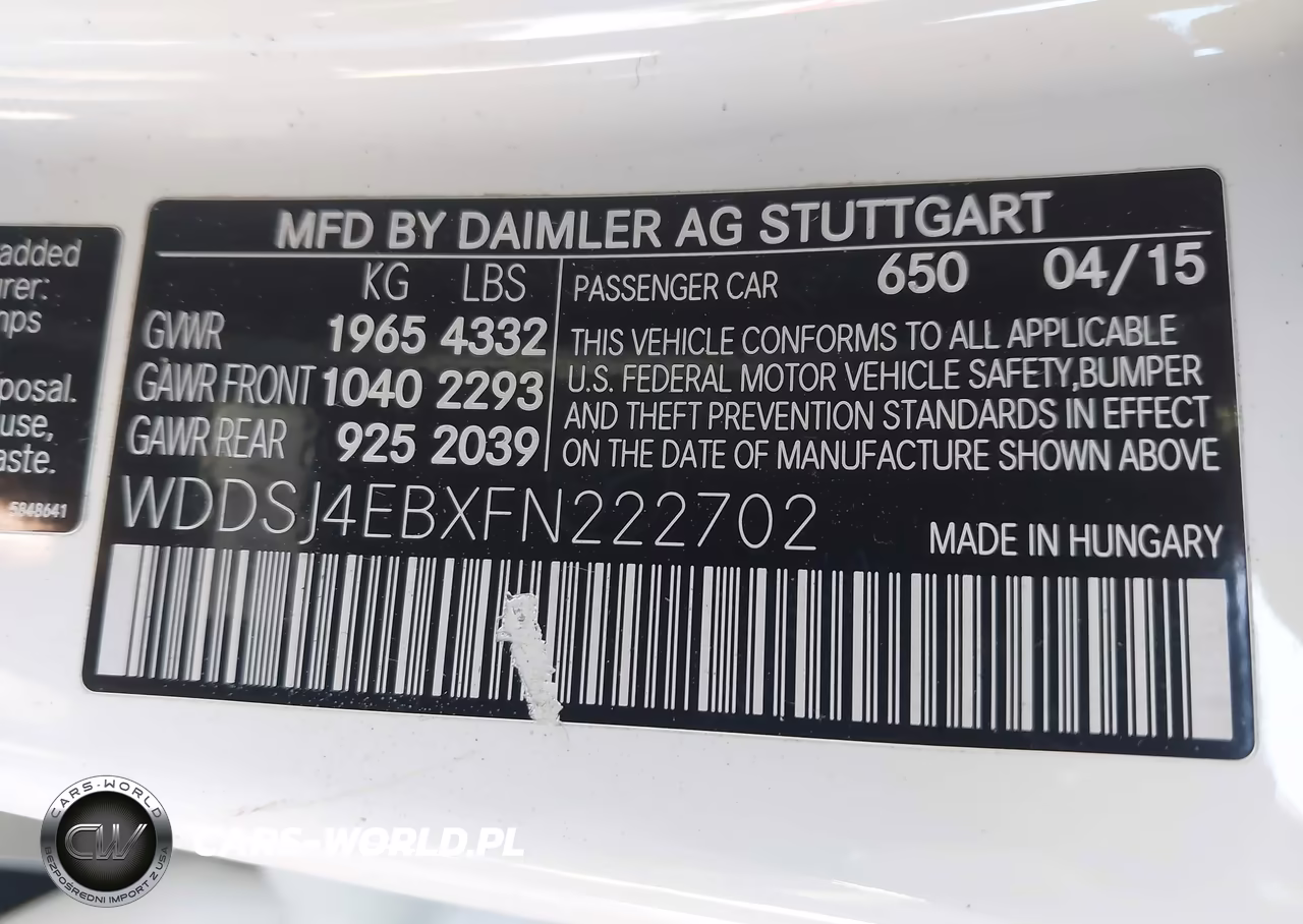 2015 Mercedes-Benz Cla 250 VIN:WDDSJ4EBXFN222702 - 9