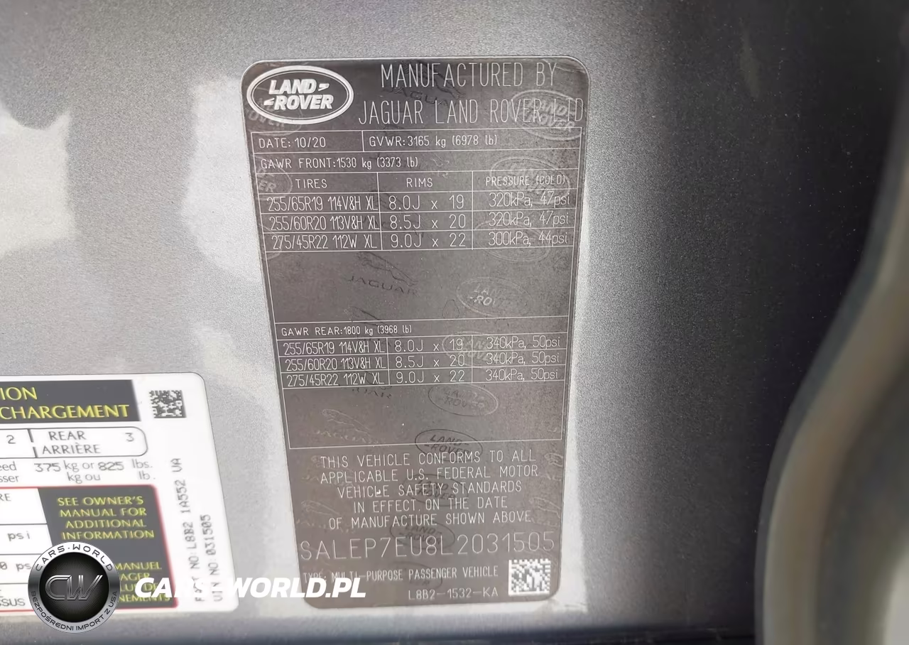 2020 Land Rover Defender 110 Se VIN:SALEP7EU8L2031505 - 9