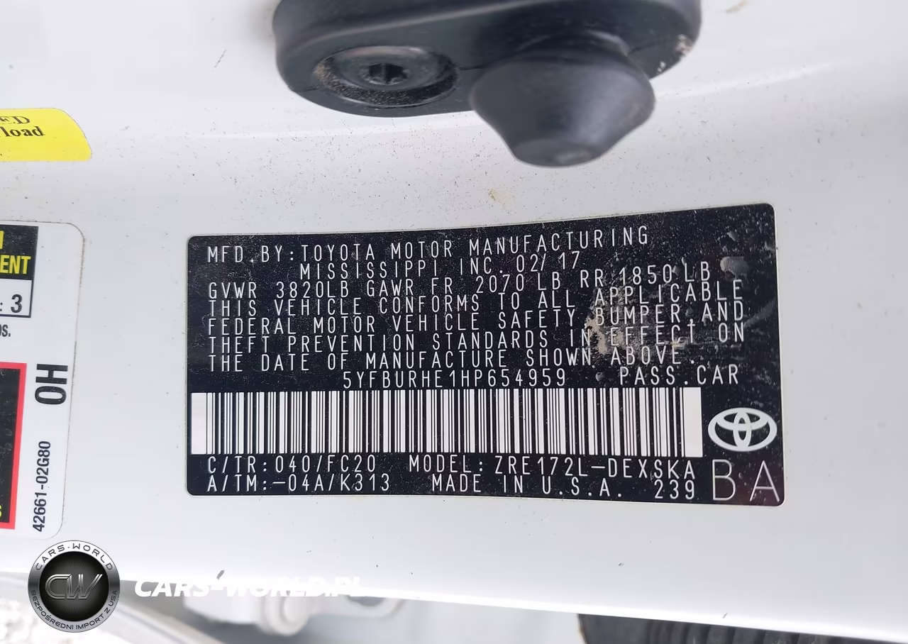 2017 Toyota Corolla Se VIN:5YFBURHE1HP654959 - 9