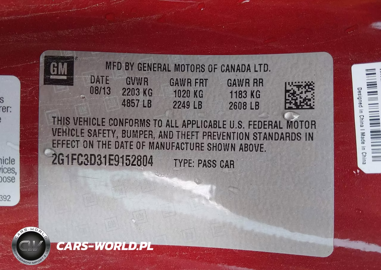 2014 Chevrolet Camaro 2Lt VIN:2G1FC3D31E9152804 - 9
