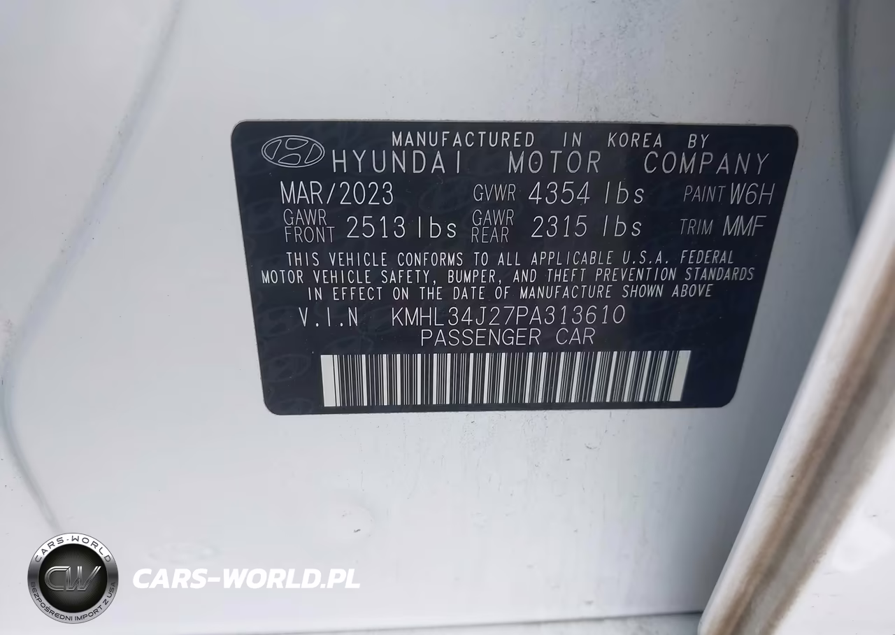 2023 Hyundai Sonata Limited VIN:KMHL34J27PA313610 - 9