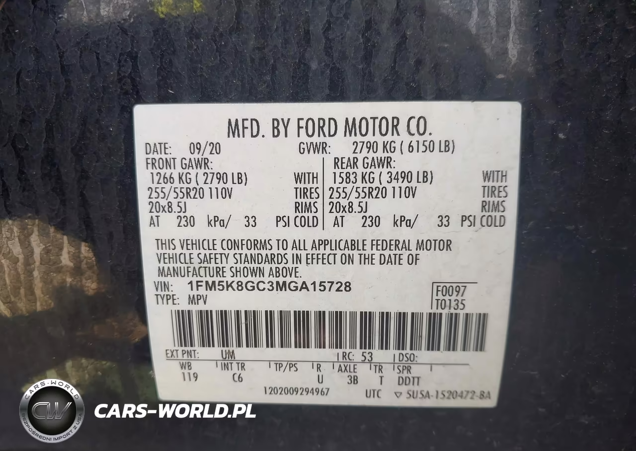 2021 Ford Explorer St VIN:1FM5K8GC3MGA15728 - 9