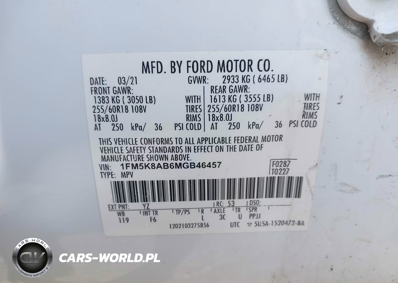 2021 Ford Police Interceptor Utility VIN:1FM5K8AB6MGB46457 - 9
