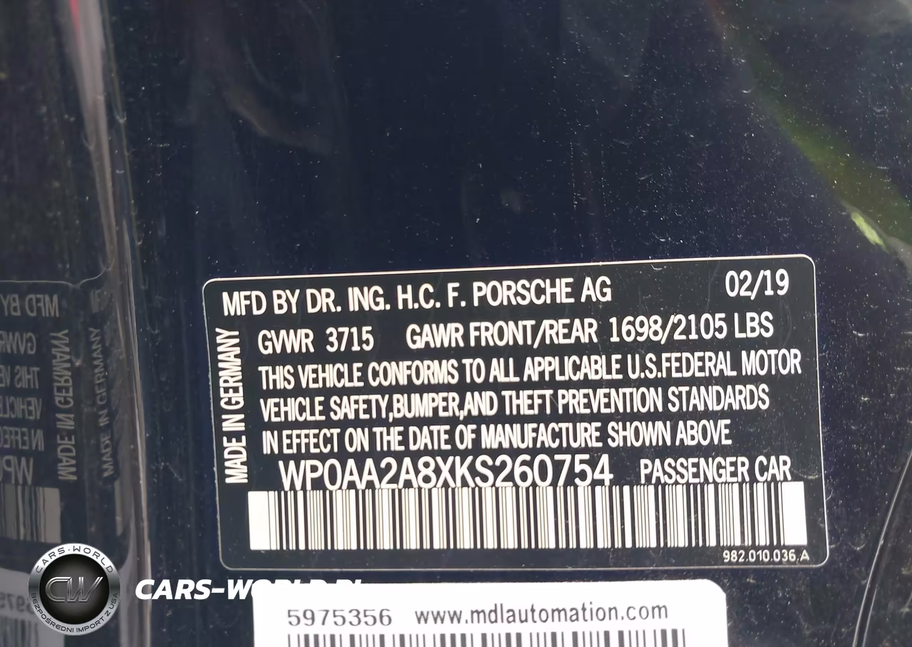 2019 Porsche 718 Cayman VIN:WP0AA2A8XKS260754 - 9