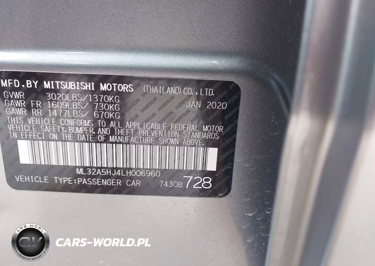 2020 Mitsubishi Mirage Le VIN:ML32A5HJ4LH006960 - 9