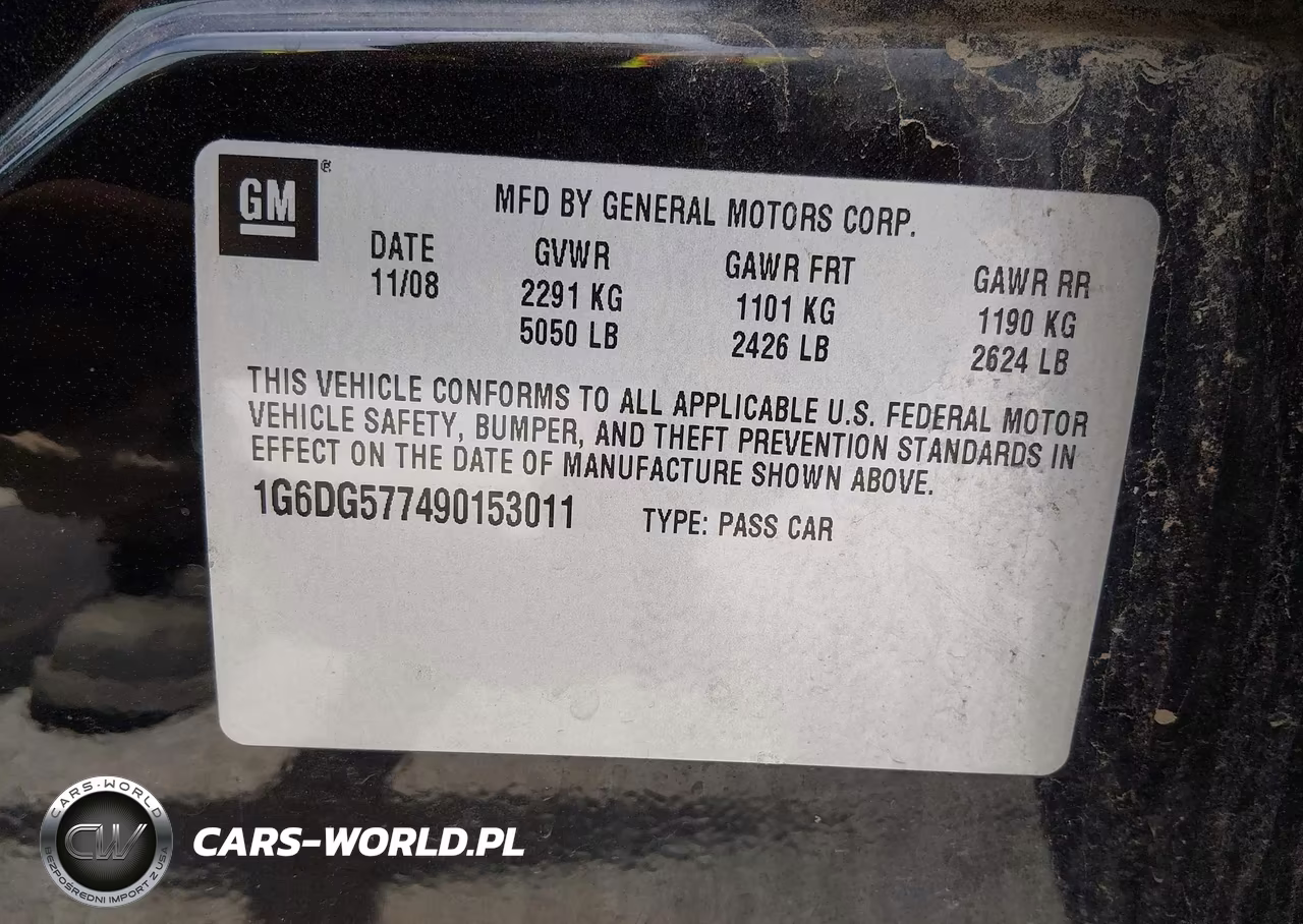 2009 Cadillac Cts Standard VIN:1G6DG577490153011 - 9