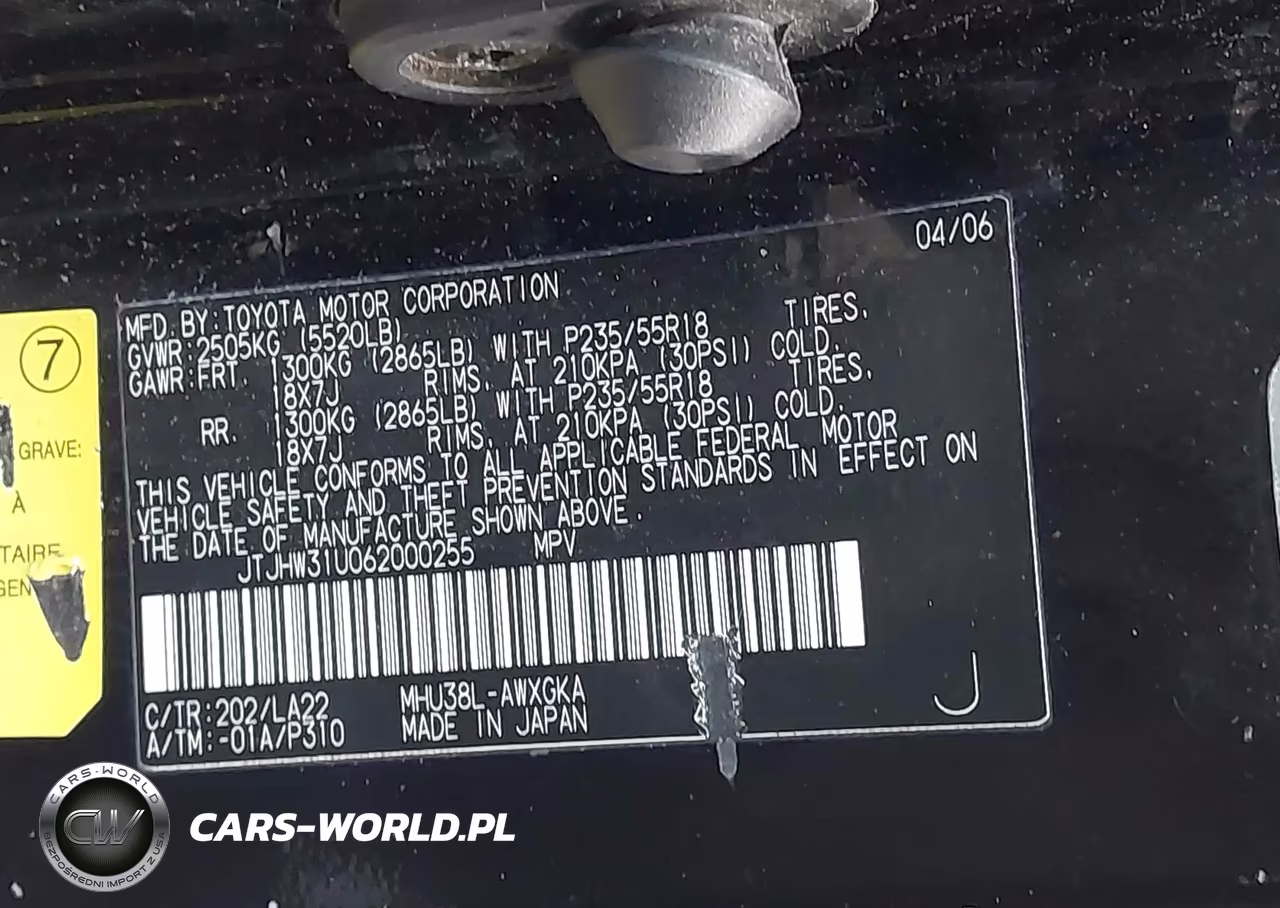 2006 Lexus Rx 400H VIN:JTJHW31U062000255 - 9