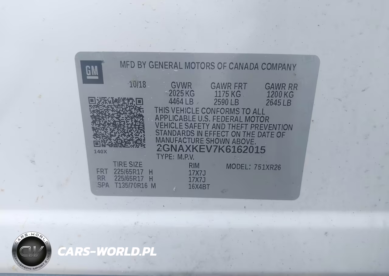 2019 Chevrolet Equinox Lt VIN:2GNAXKEV7K6162015 - 9