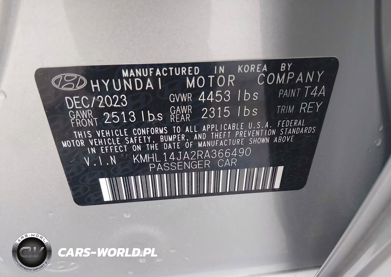 2024 Hyundai Sonata Sel VIN:KMHL14JA2RA366490 - 9
