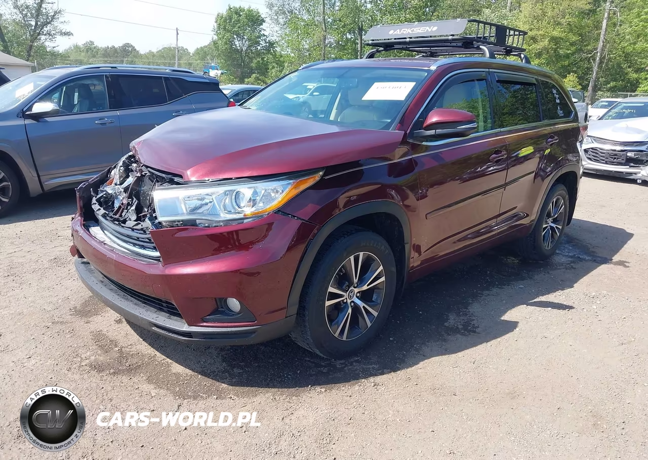 2016 Toyota Highlander Xle V6 VIN:5TDJKRFH3GS293383 - 2
