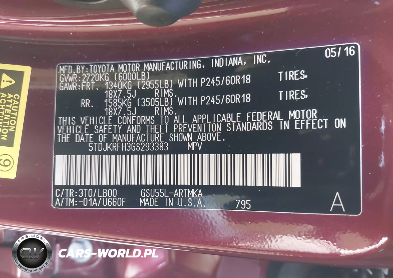 2016 Toyota Highlander Xle V6 VIN:5TDJKRFH3GS293383 - 9