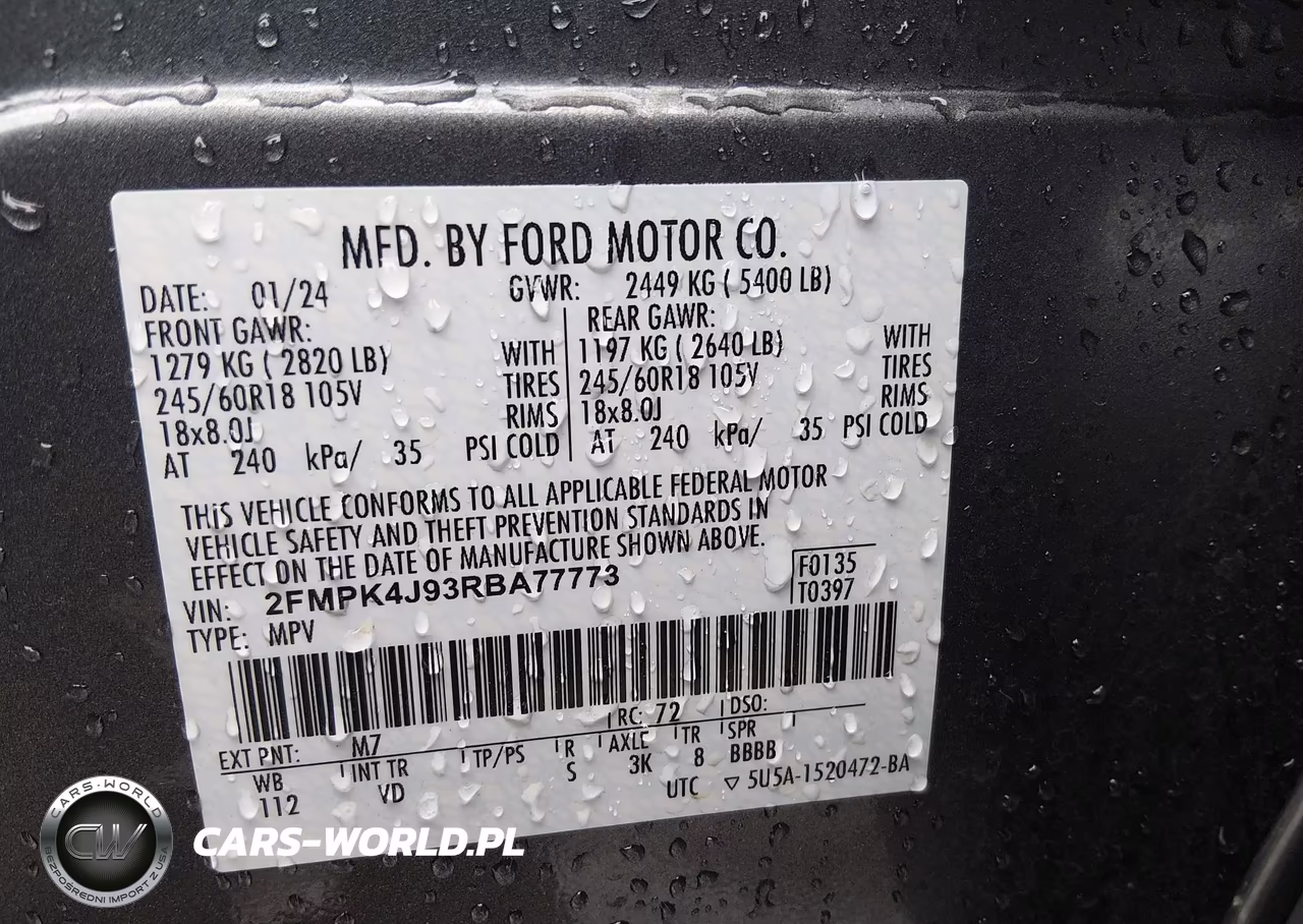 2024 Ford Edge Sel VIN:2FMPK4J93RBA77773 - 9