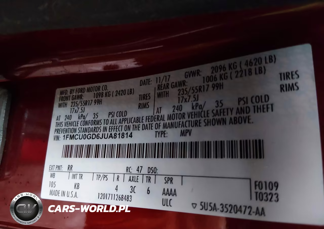 2018 Ford Escape Se VIN:1FMCU0GD6JUA81814 - 9