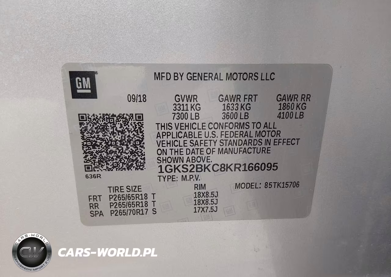 2019 GMC Yukon Slt VIN:1GKS2BKC8KR166095 - 9