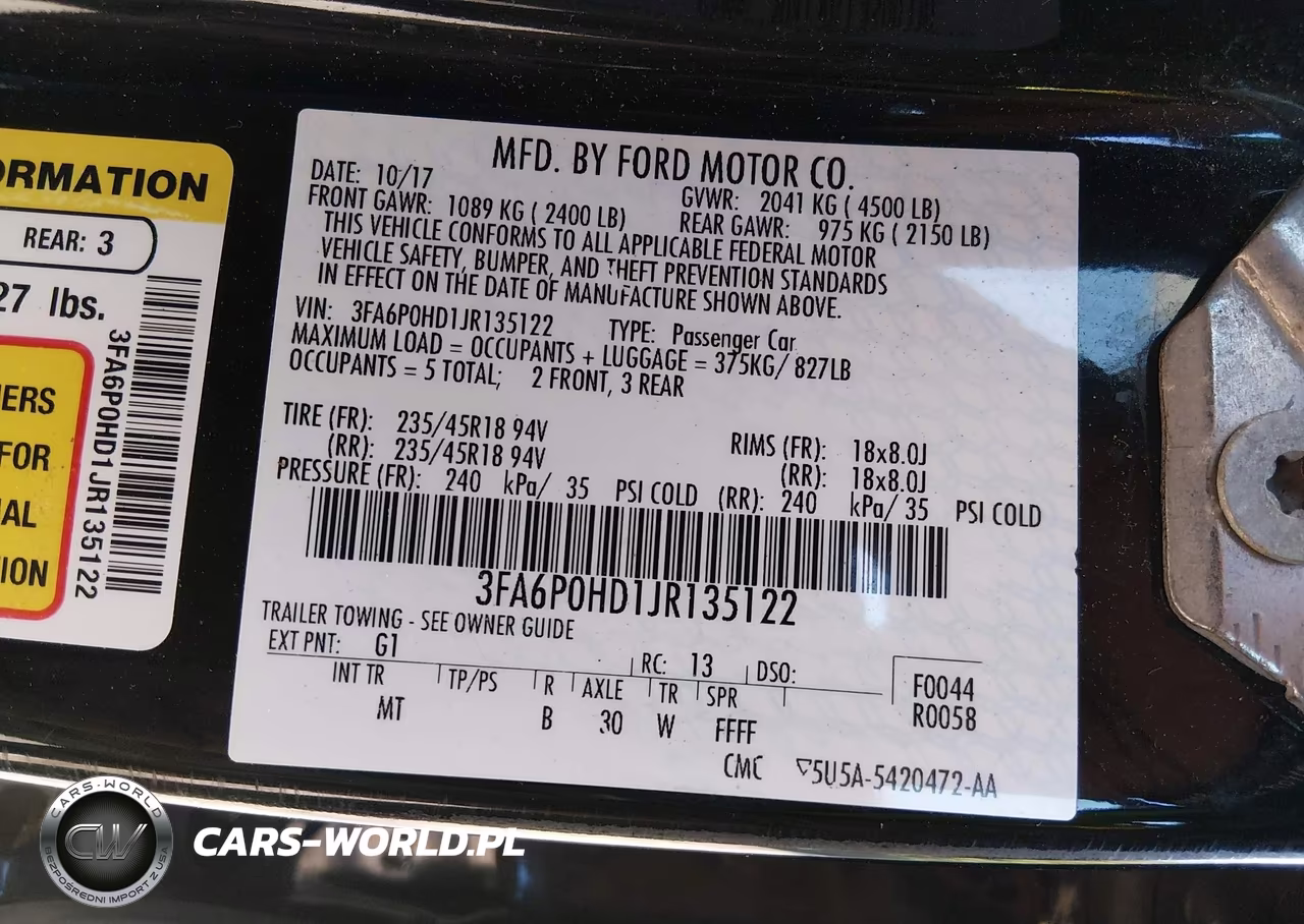 2018 Ford Fusion Se VIN:3FA6P0HD1JR135122 - 9