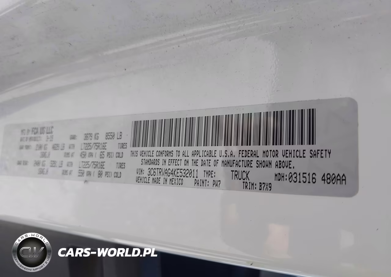 2019 Ram Promaster 1500 Low Roof 136 Wb VIN:3C6TRVAG4KE532011 - 9