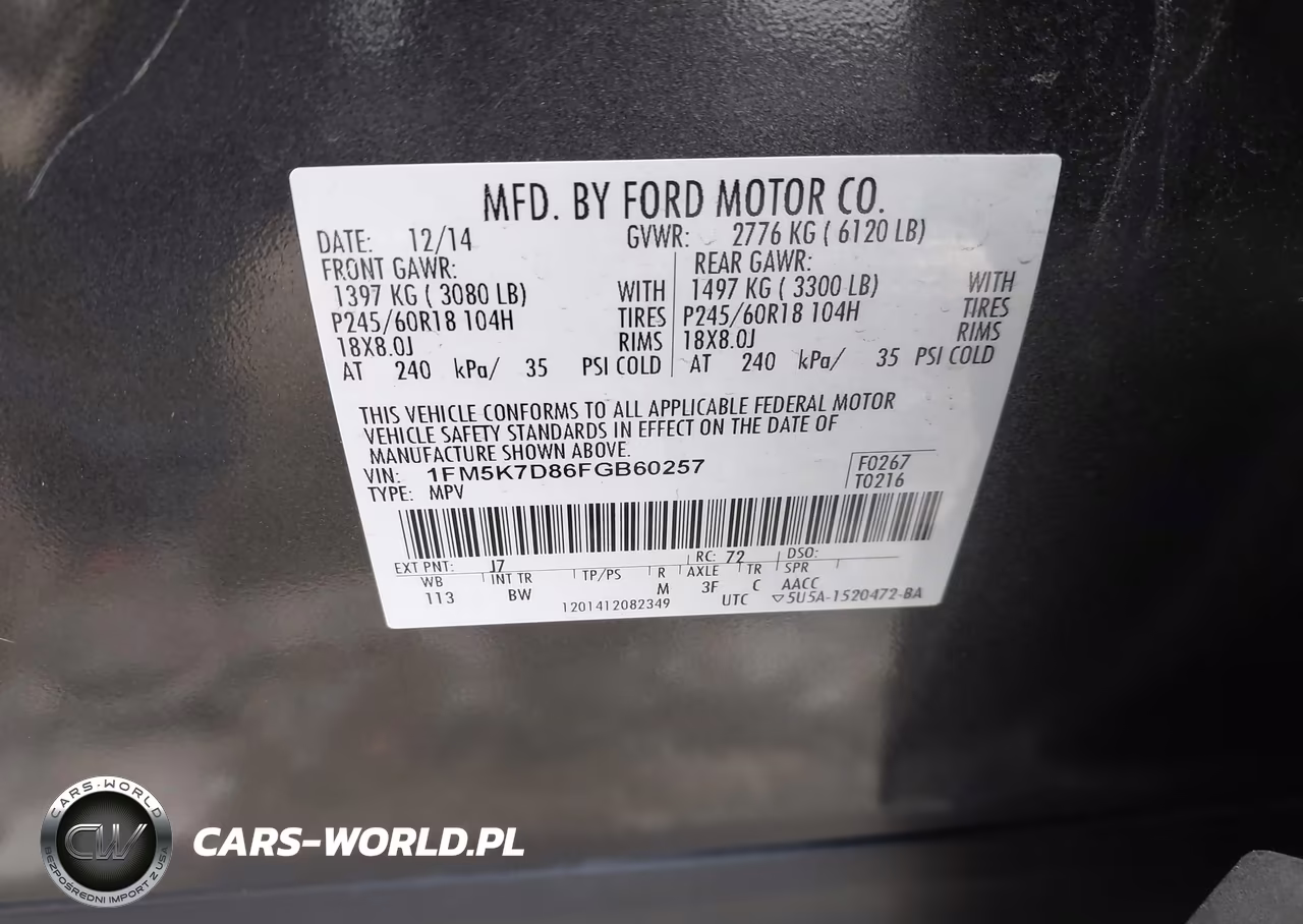 2015 Ford Explorer Xlt VIN:1FM5K7D86FGB60257 - 9