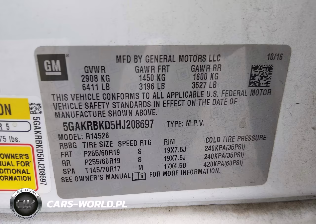 2017 Buick Enclave Leather VIN:5GAKRBKD5HJ208697 - 9