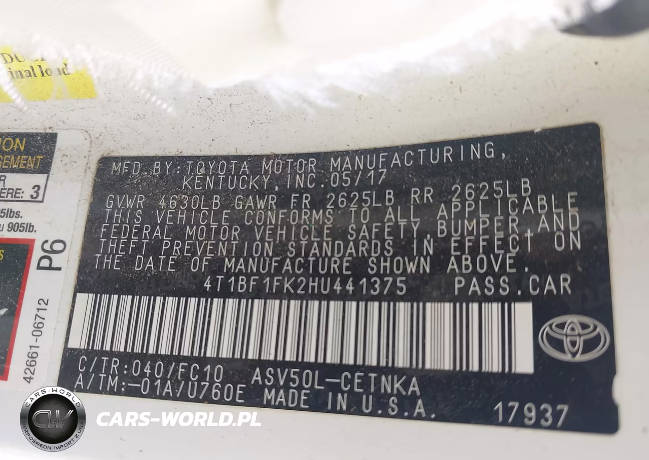 2017 Toyota Camry Le VIN:4T1BF1FK2HU441375 - 9
