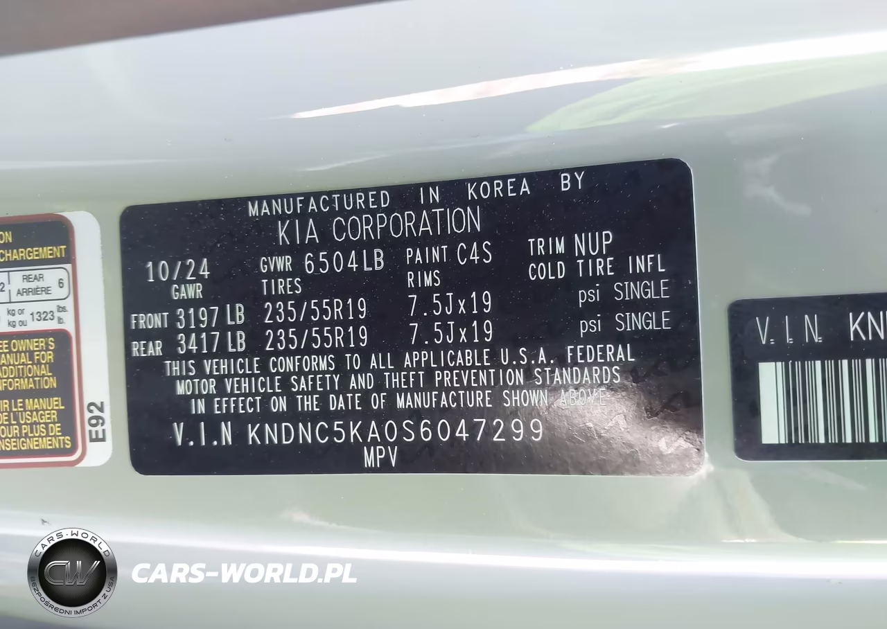 2025 Kia Carnival Mpv Hybrid Ex VIN:KNDNC5KA0S6047299 - 9