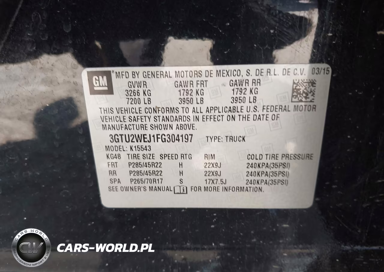 2015 GMC Sierra 1500 Denali VIN:3GTU2WEJ1FG304197 - 9