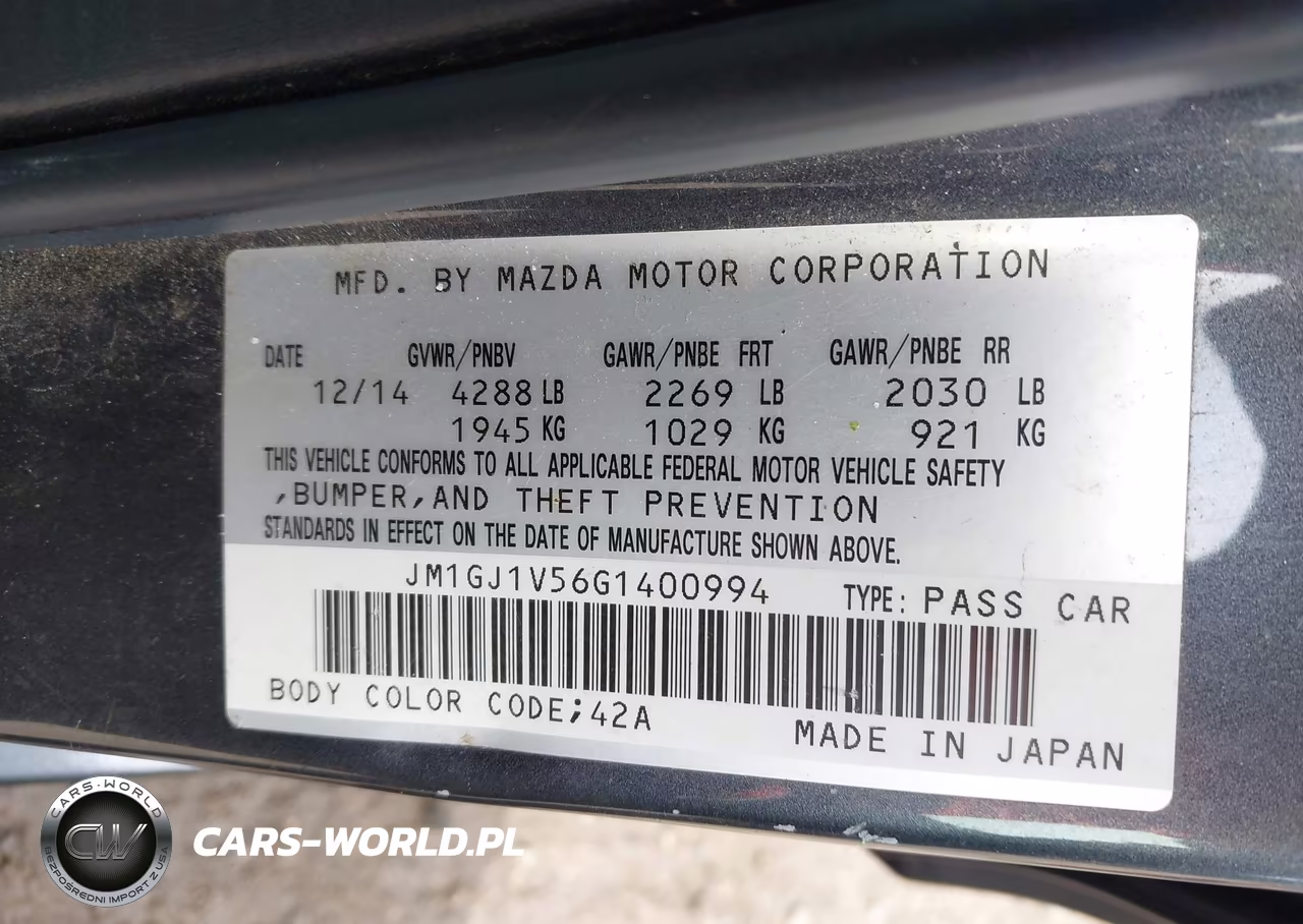 2016 Mazda Mazda6 I Touring VIN:JM1GJ1V56G1400994 - 9