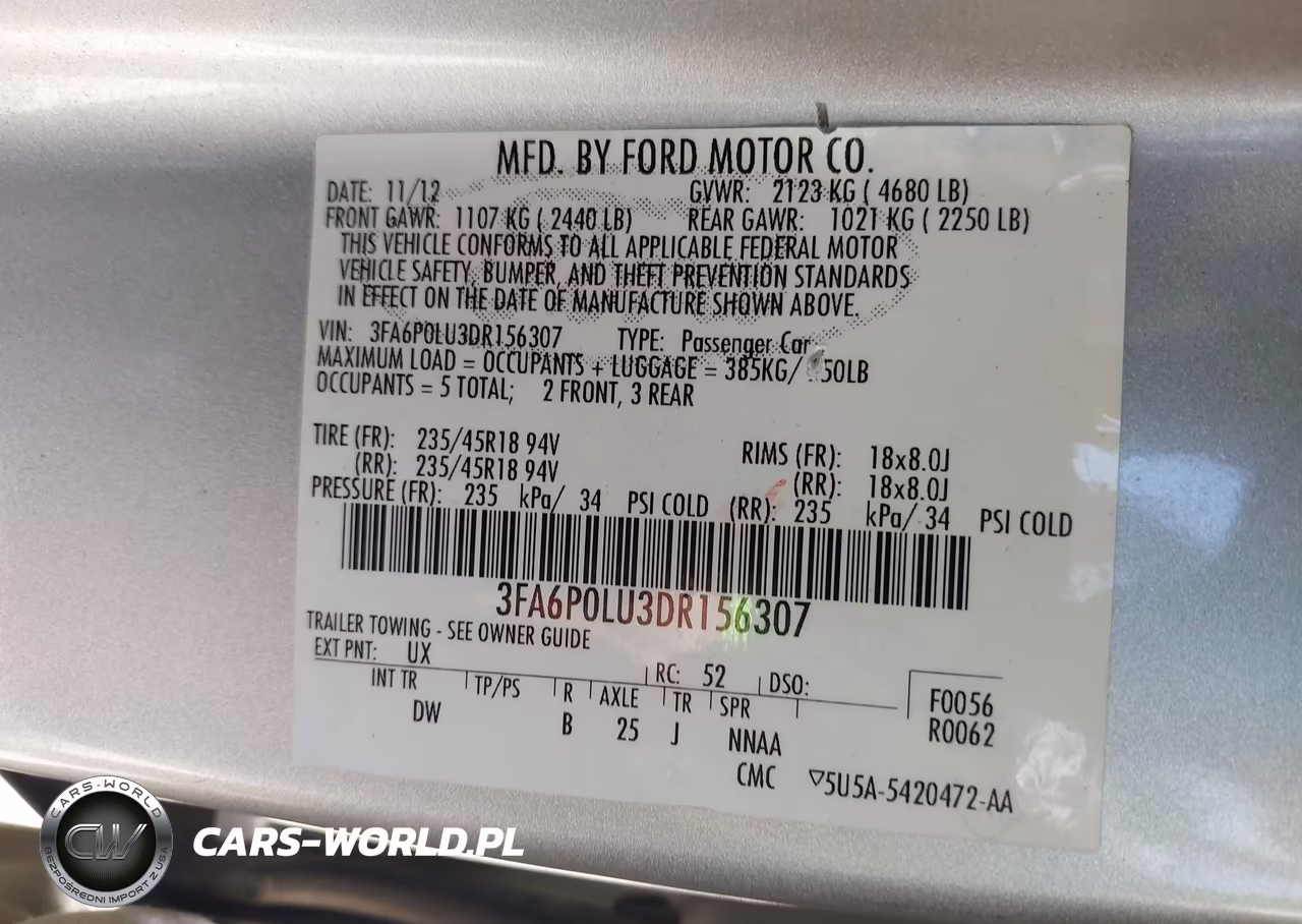 2013 Ford Fusion Hybrid Se VIN:3FA6P0LU3DR156307 - 9