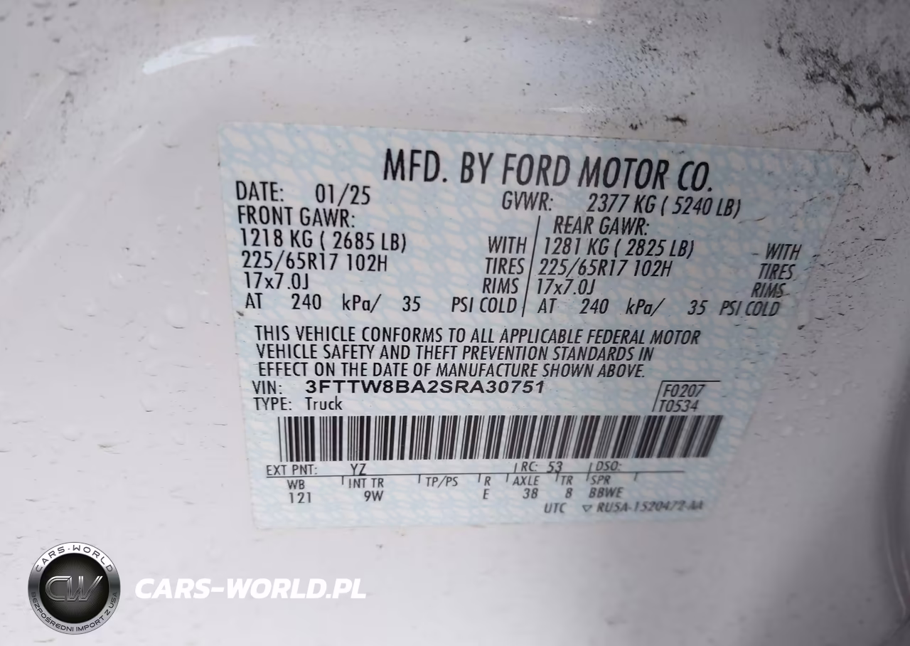 2025 Ford Maverick Xl VIN:3FTTW8BA2SRA30751 - 9