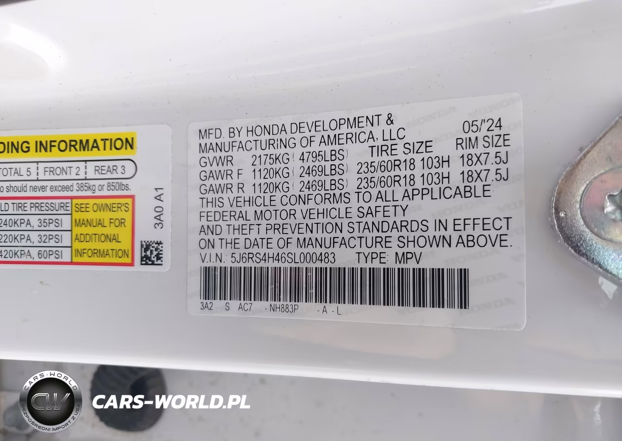 2025 Honda Cr-V Ex Awd VIN:5J6RS4H46SL000483 - 9