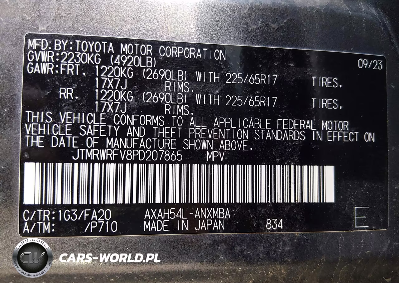 2023 Toyota Rav4 Hybrid Xle VIN:JTMRWRFV8PD207865 - 9