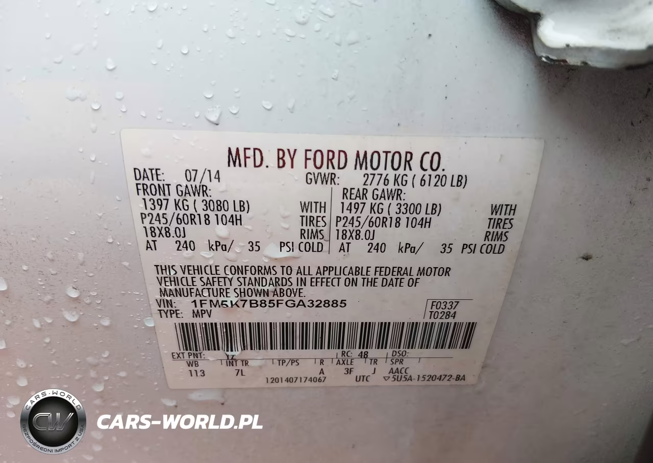 2015 Ford Explorer VIN:1FM5K7B85FGA32885 - 9