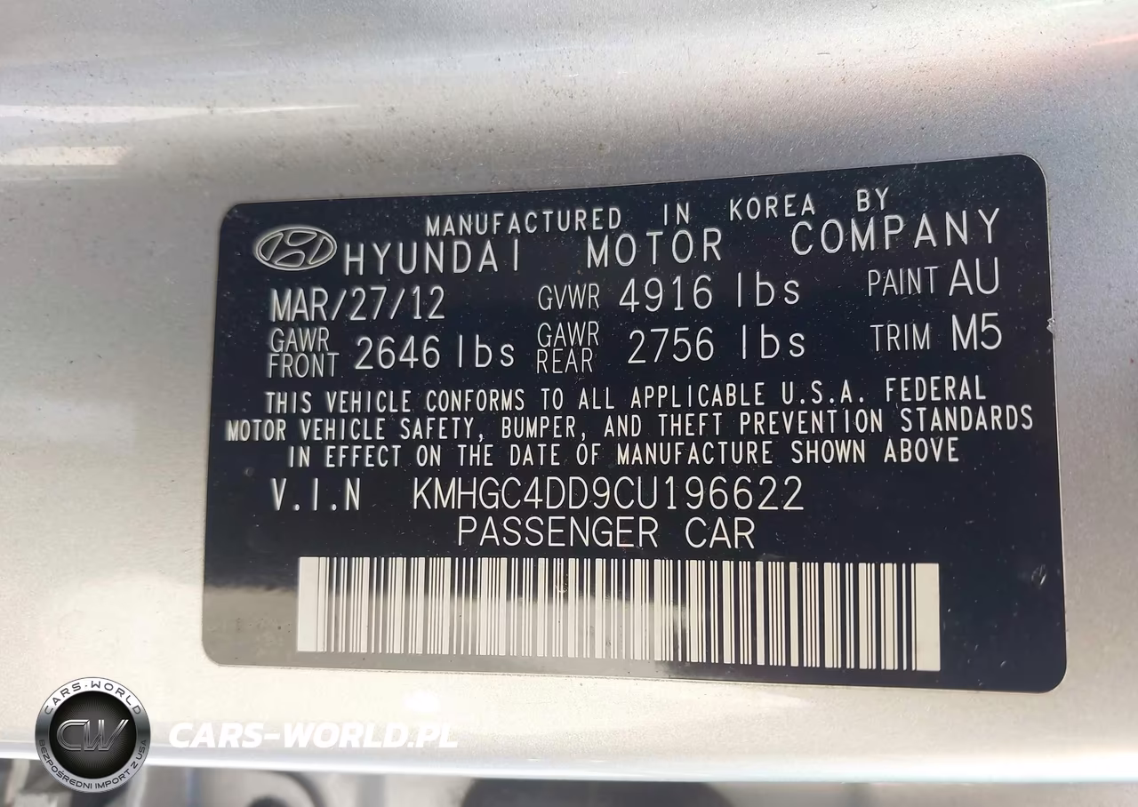 2012 Hyundai Genesis 3.8 VIN:KMHGC4DD9CU196622 - 9