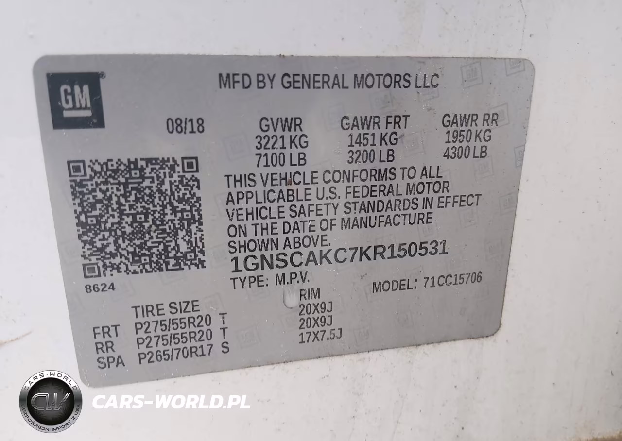 2019 Chevrolet Tahoe Ls VIN:1GNSCAKC7KR150531 - 9