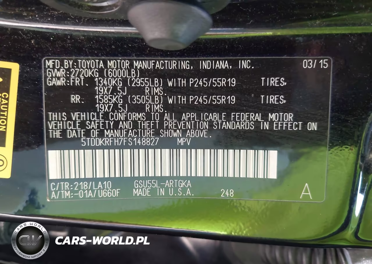 2015 Toyota Highlander Limited V6 VIN:5TDDKRFH7FS148827 - 9