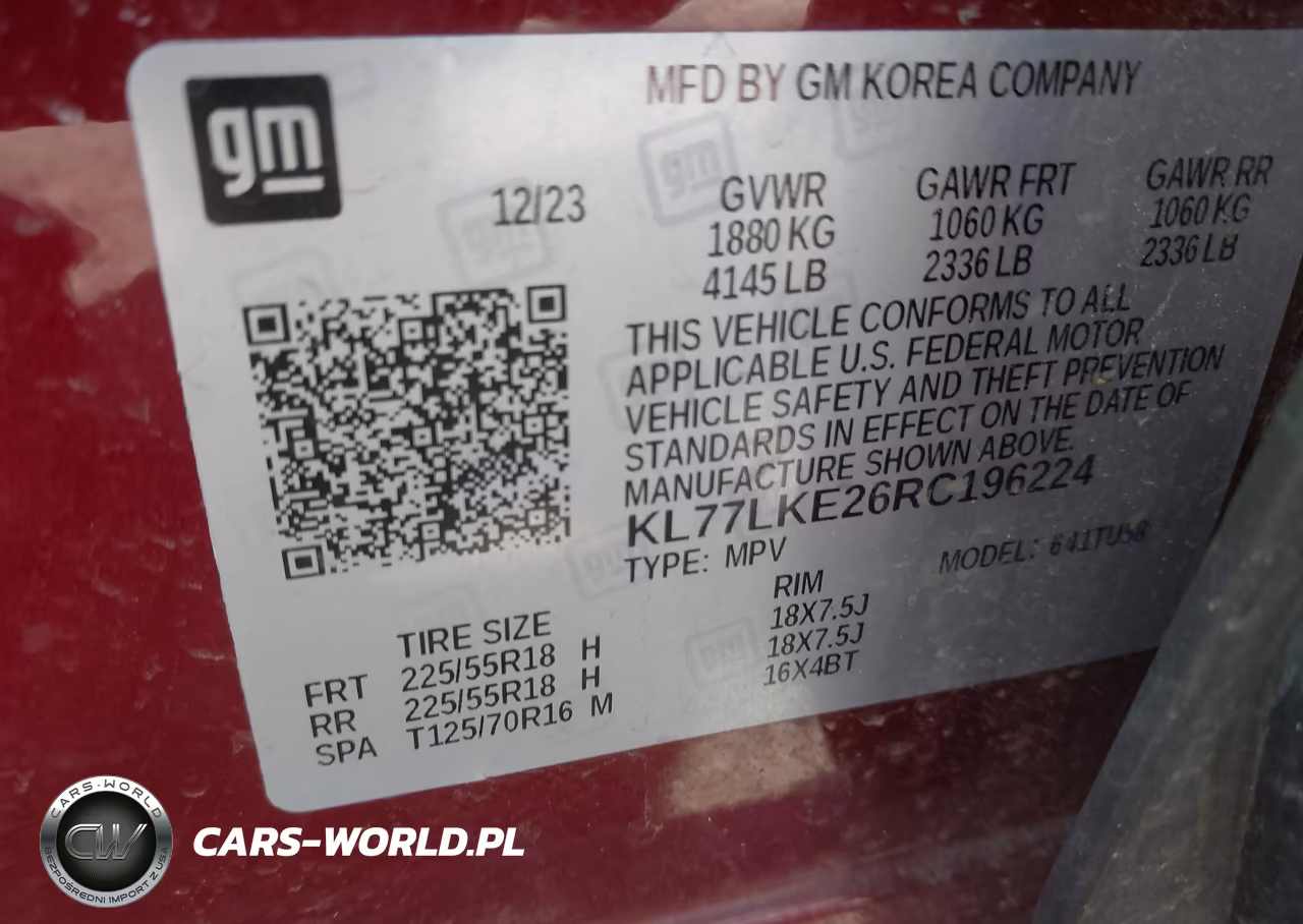 2024 Chevrolet Trax Fwd Activ VIN:KL77LKE26RC196224 - 9