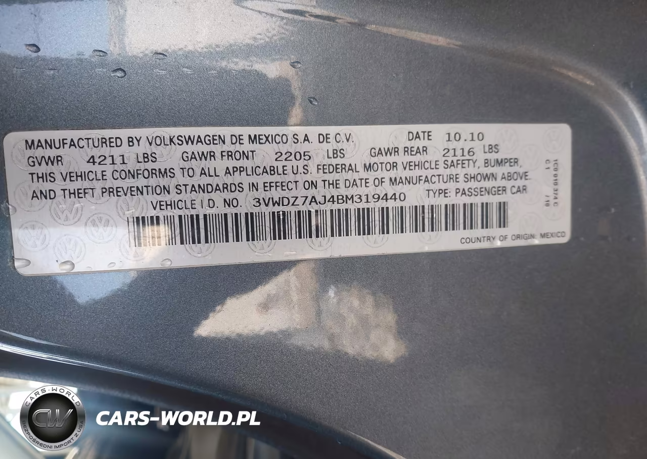 2011 Volkswagen Jetta 2.5L Se VIN:3VWDZ7AJ4BM319440 - 9