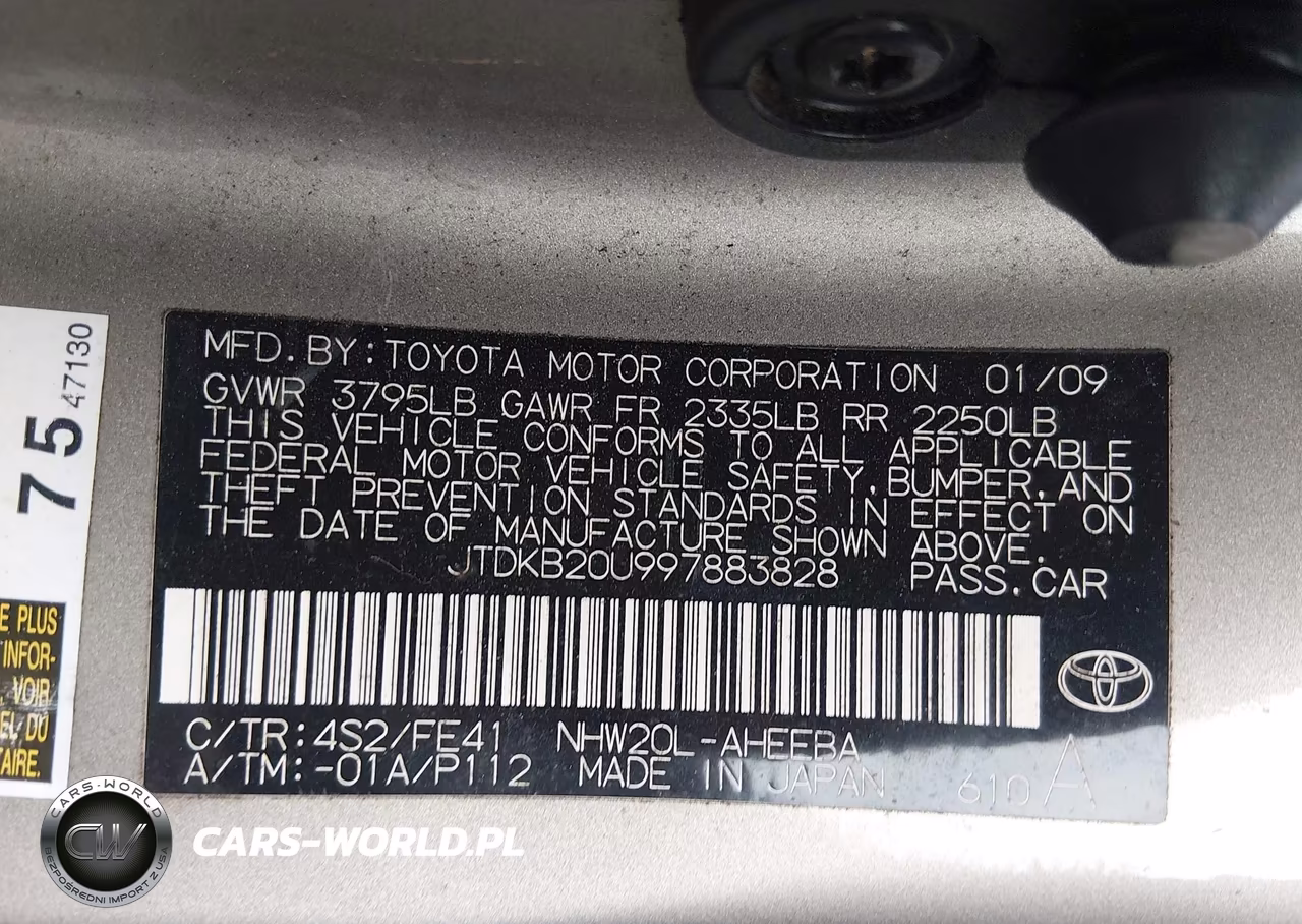 2009 Toyota Prius VIN:JTDKB20U997883828 - 9