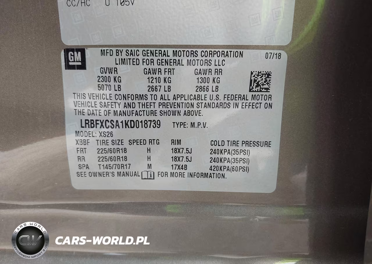 2019 Buick Envision Fwd Essence VIN:LRBFXCSA1KD018739 - 9