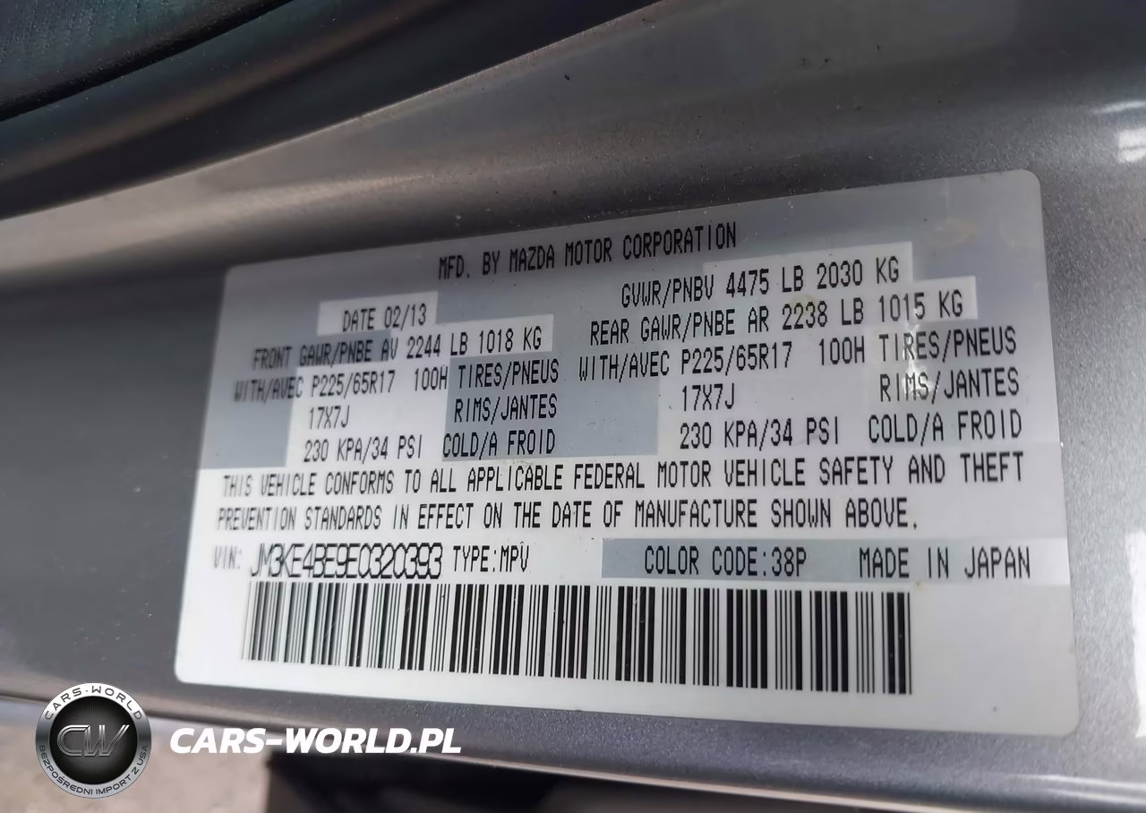 2014 Mazda Cx-5 Sport VIN:JM3KE4BE9E0320393 - 9