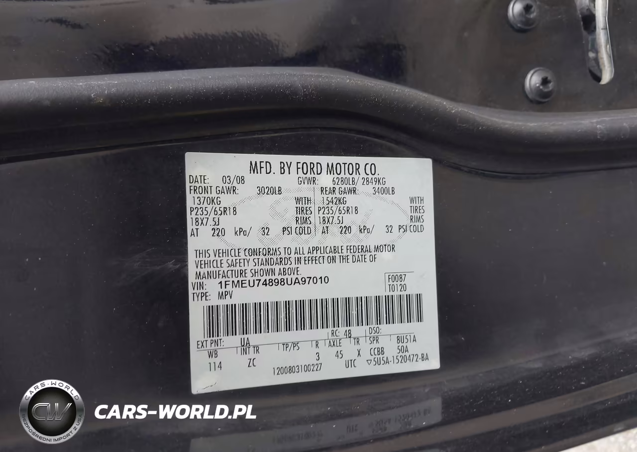 2008 Ford Explorer Eddie Bauer VIN:1FMEU74898UA97010 - 9