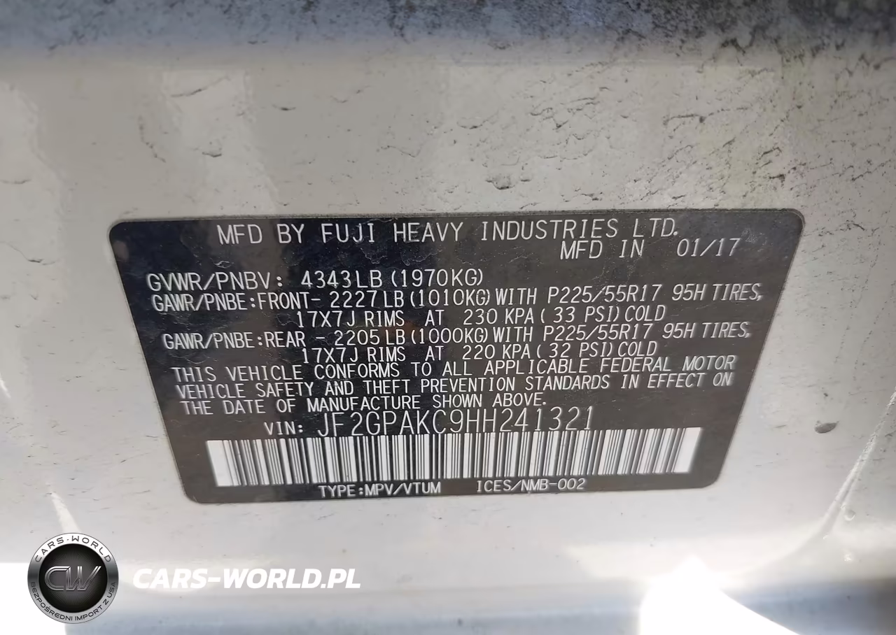 2017 Subaru Crosstrek 2.0I Limited VIN:JF2GPAKC9HH241321 - 9