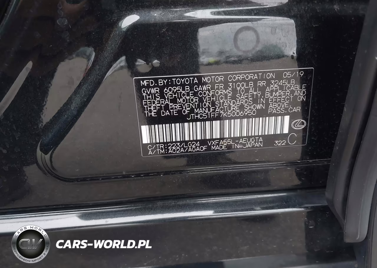 2019 Lexus Ls 500 VIN:JTHC51FF7K5006950 - 9