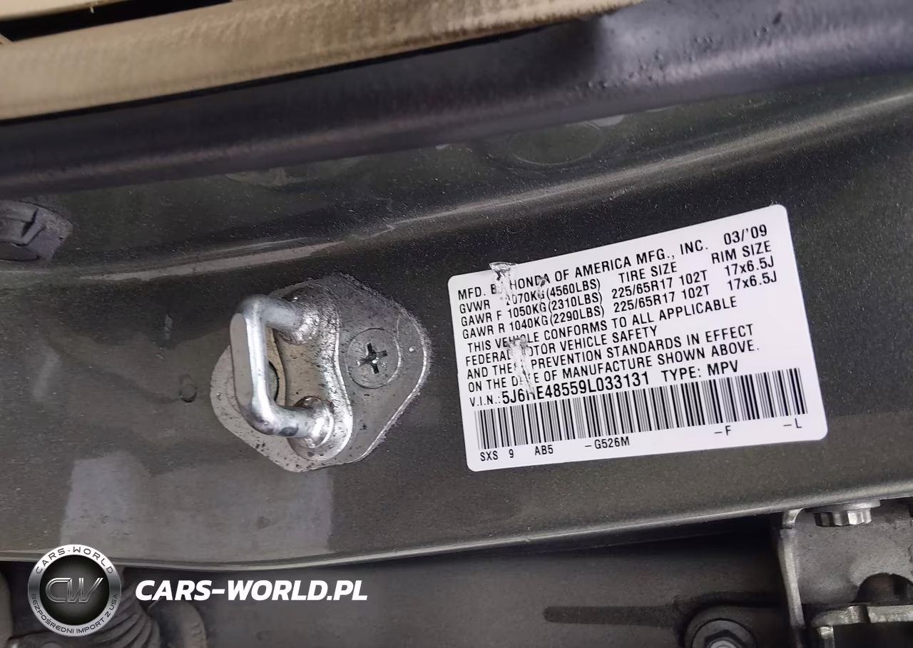 2009 Honda Cr-V Ex VIN:5J6RE48559L033131 - 9