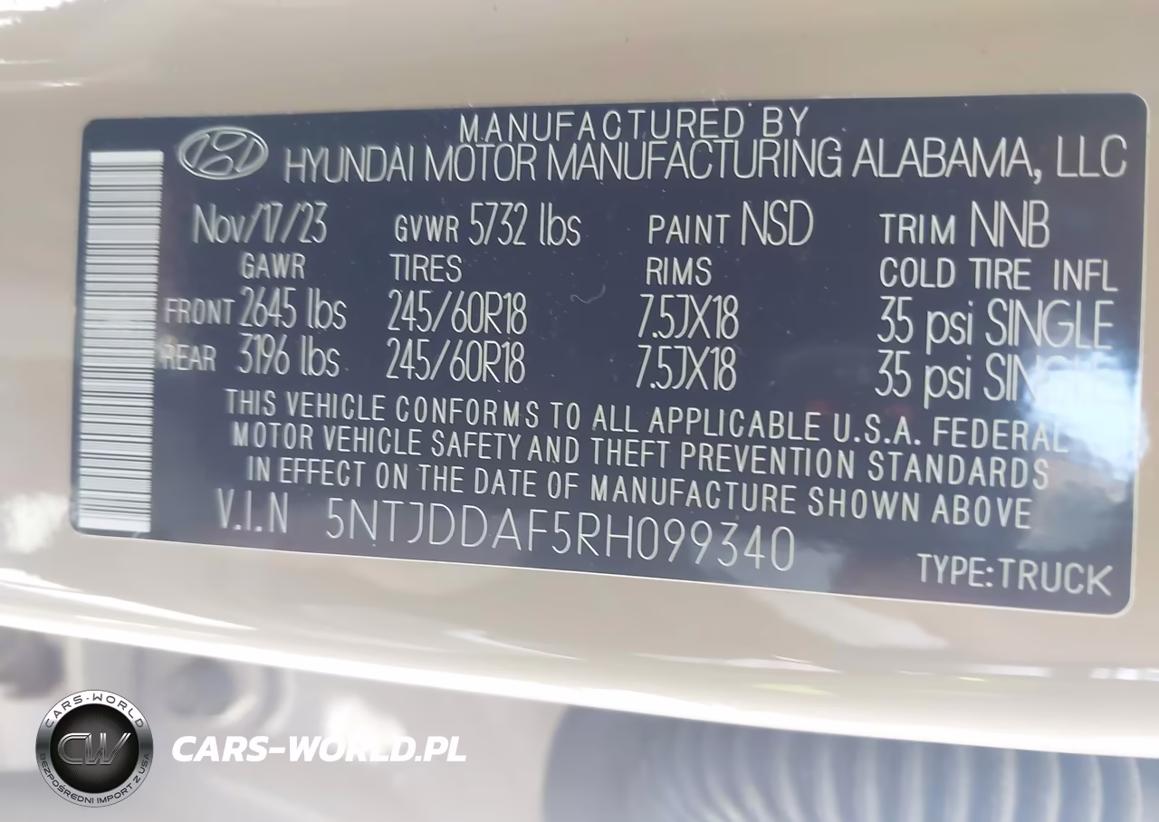 2024 Hyundai Santa Cruz Xrt VIN:5NTJDDAF5RH099340 - 9