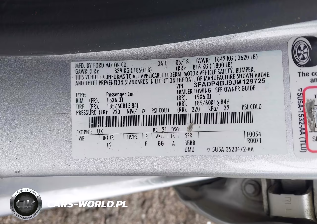 2018 Ford Fiesta Se VIN:3FADP4BJ9JM129725 - 9
